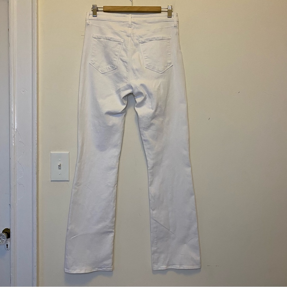 L’AGENCE Oriana High Rise Straight Leg 5-Pocket Jeans White Sz 29 - Picture 10 of 13